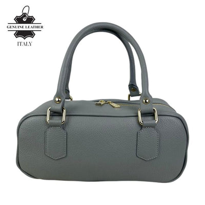 Bolso de Mano en Piel Italiana con Asas Cortas, Tira Bandolera Ajustable y Gran Calidad