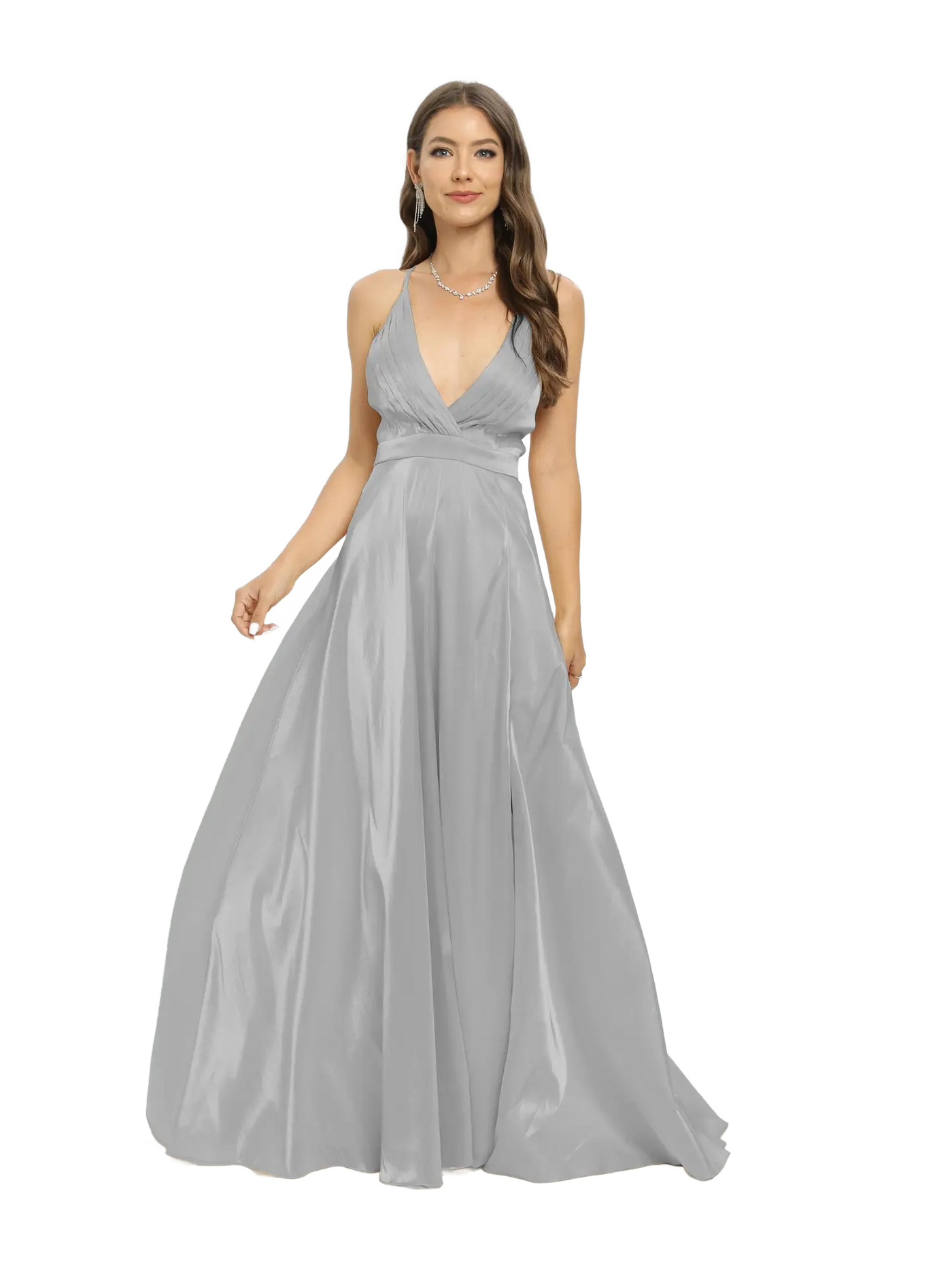 Vestido de noche largo espalda abierta