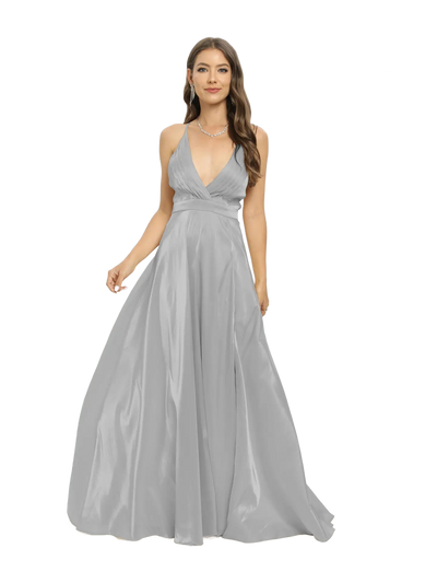 Vestido de noche largo espalda abierta