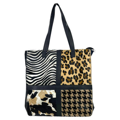 Bolso Shopper de Piel Animal Print con Diseño