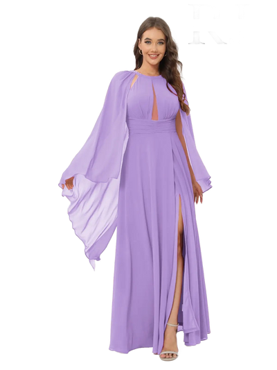 Vestido de noche con manga de Ala