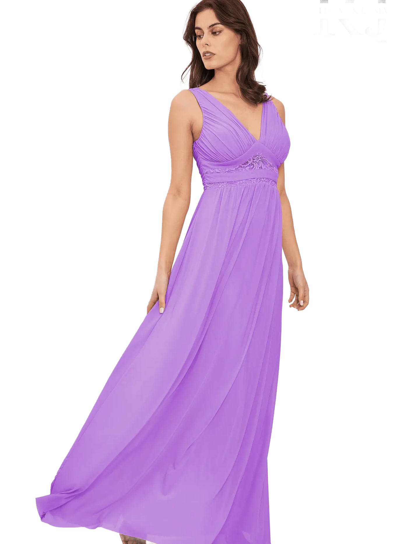 Vestido De Noche largo con escote en V