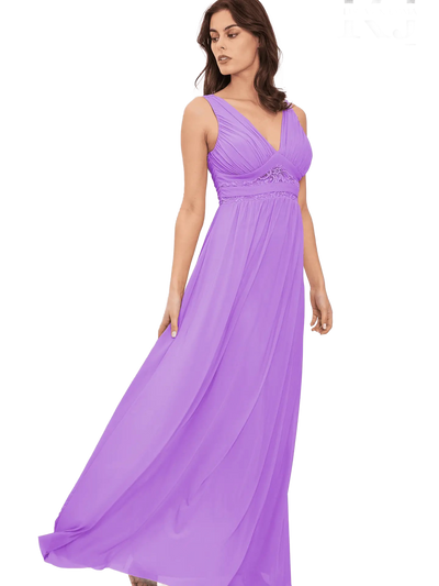 Vestido De Noche largo con escote en V