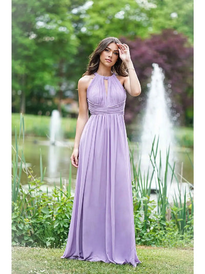 Vestido de dama de honor, espalda abierta