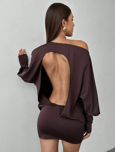 Vestido corto liso