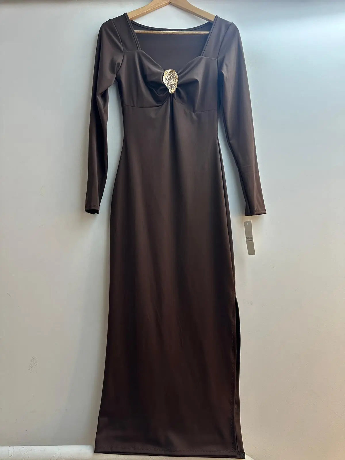 Vestido midi liso