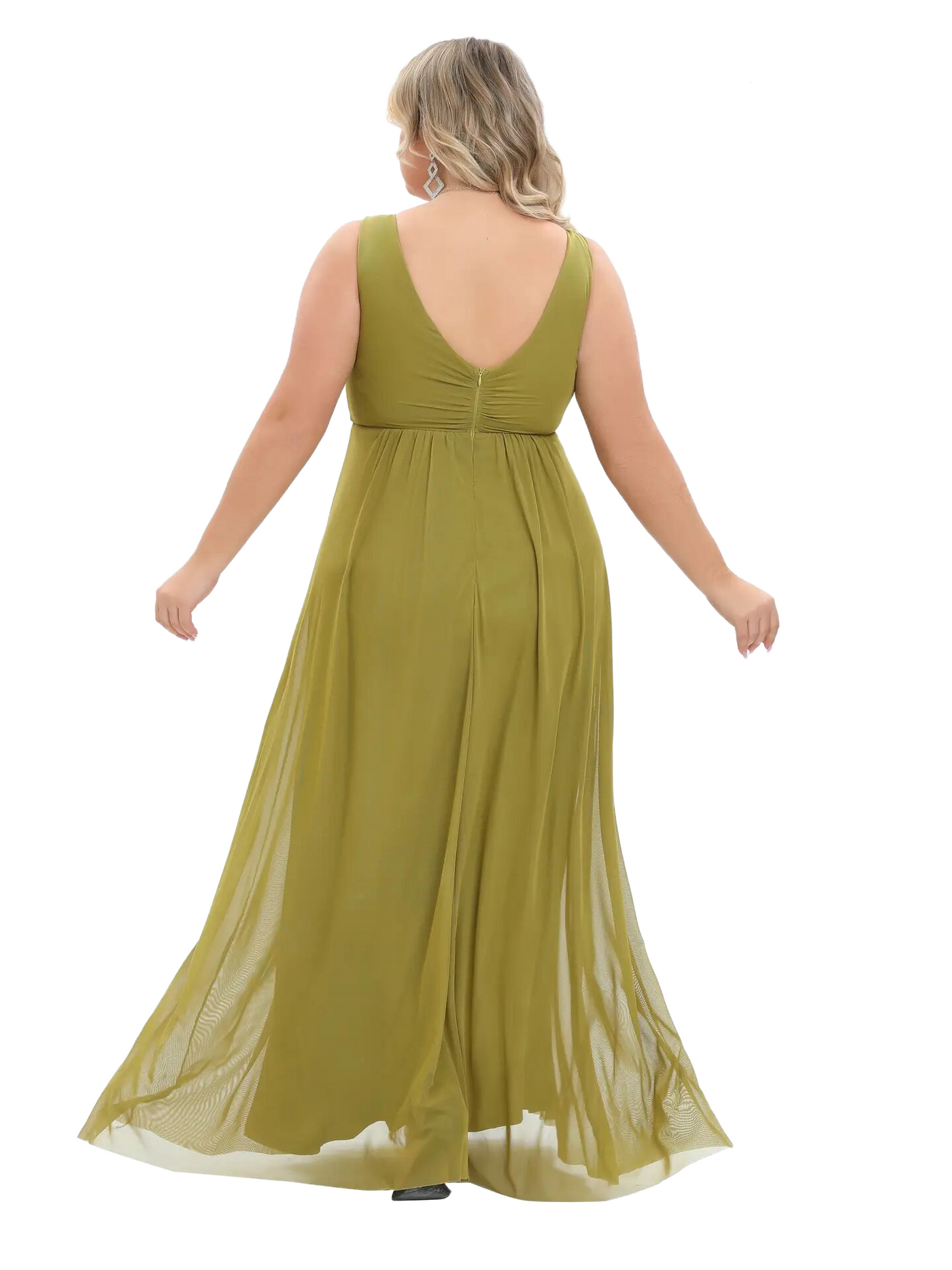 Vestido largo con escote V