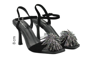 Sandalias de Fiesta 8 cm: Brillo y Estilo Sofisticado