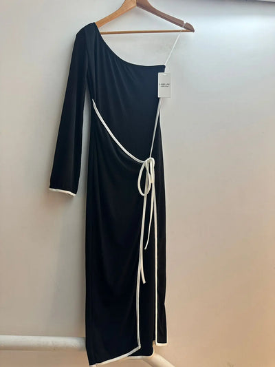 Vestido largo  Manga larga + hombrera