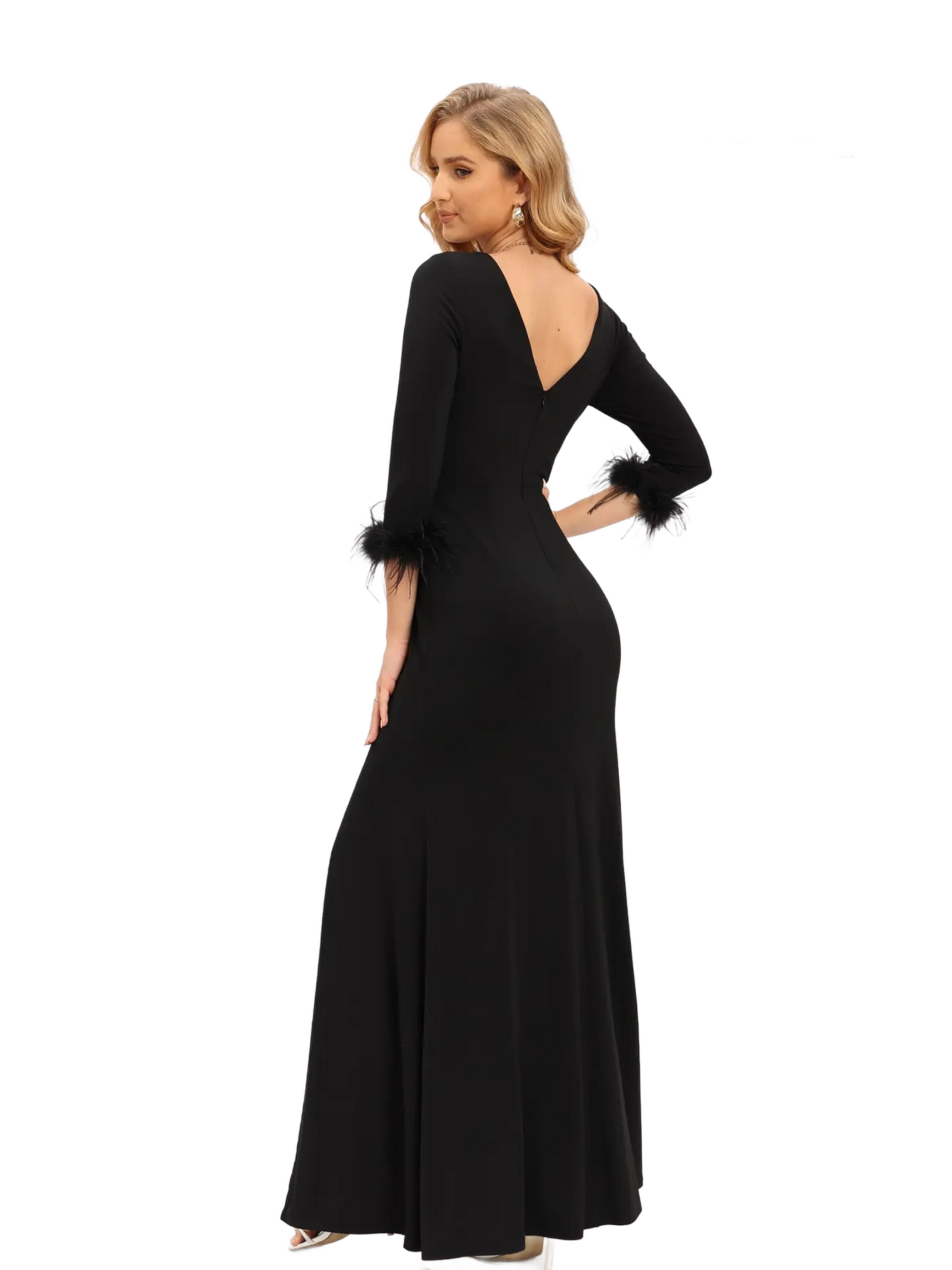 Vestido de noche con apertura