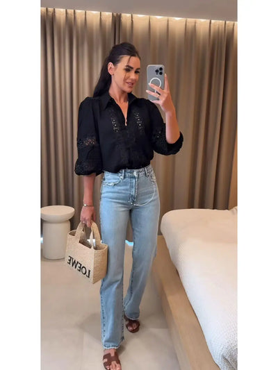 Blusa de algodón
