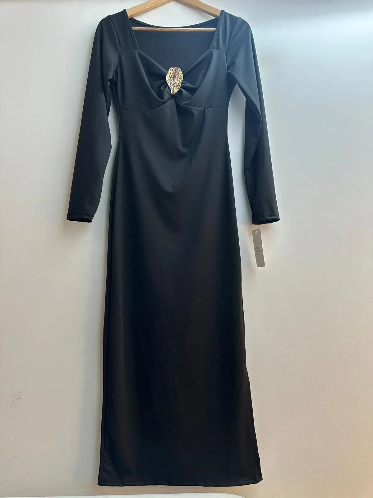 Vestido midi liso