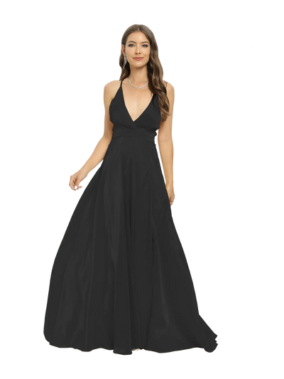 Vestido de noche largo espalda abierta