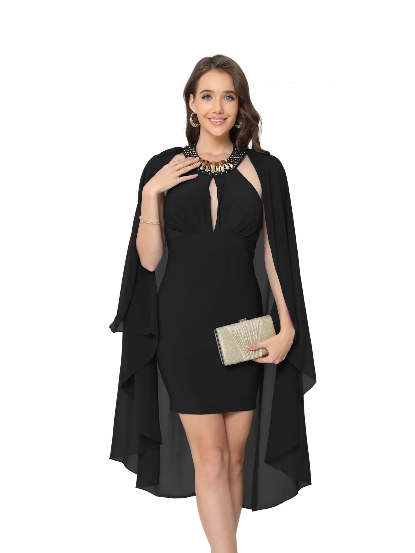 Vestido corto con capucha