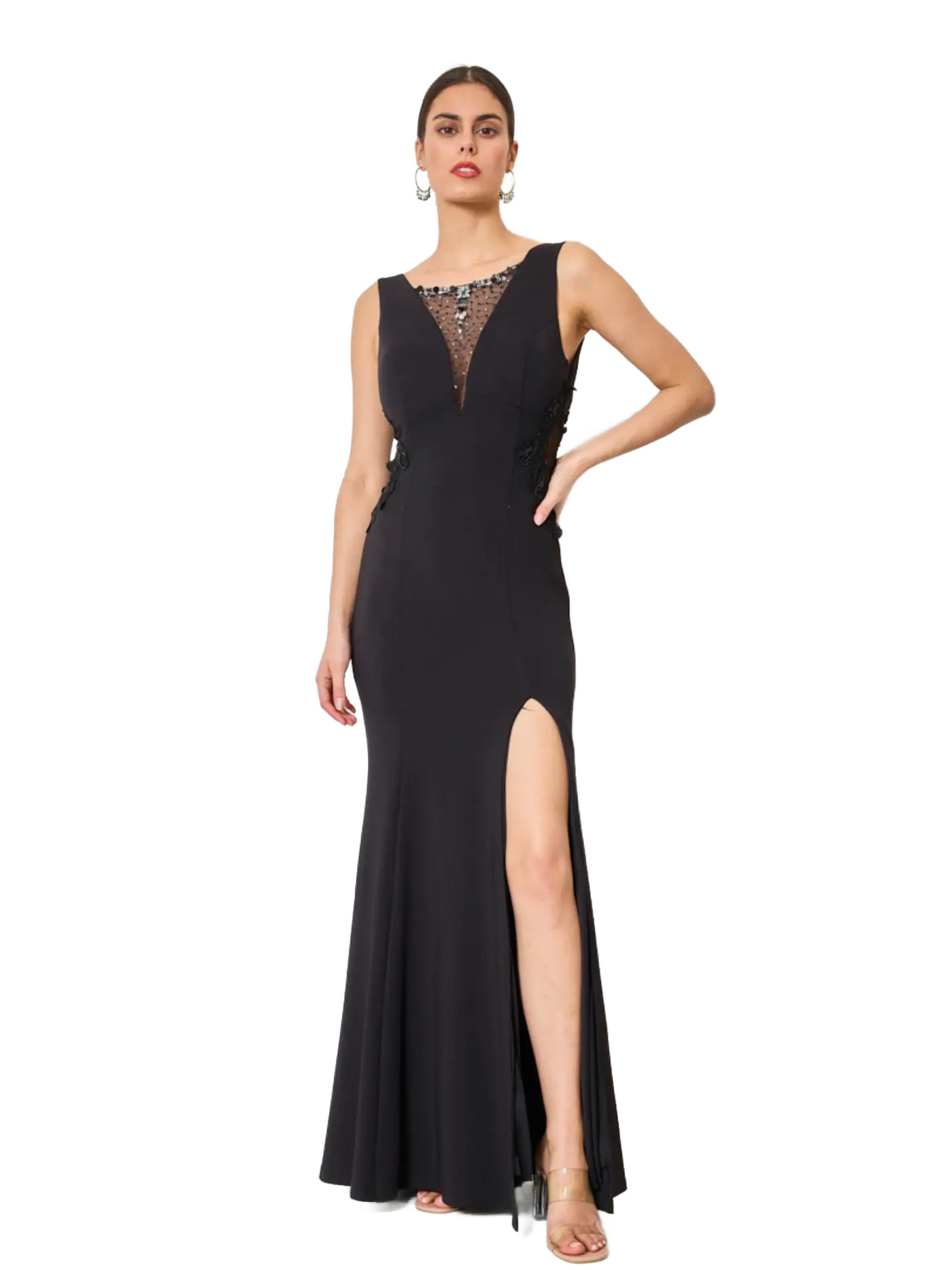 Vestido De Noche con apertura frontal