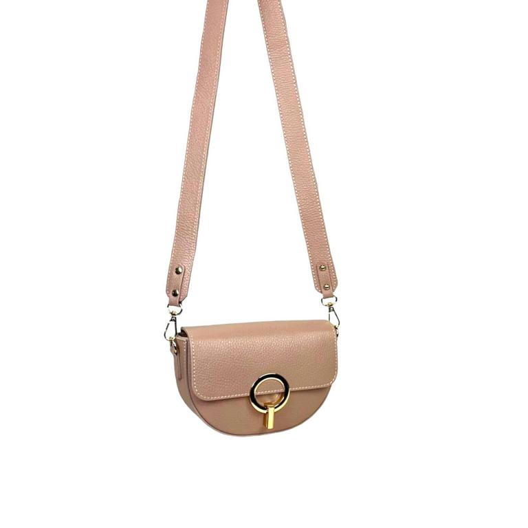 Bolso Bandolera en Piel Italiana con Solapa de Giro y Gran Calidad