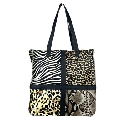 Bolso Shopper de Piel Animal Print con Diseño