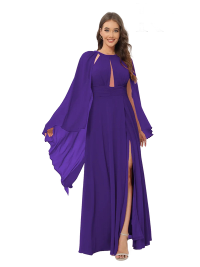 Vestido de noche con manga de Ala