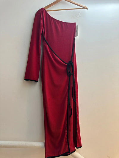 Vestido largo  Manga larga + hombrera
