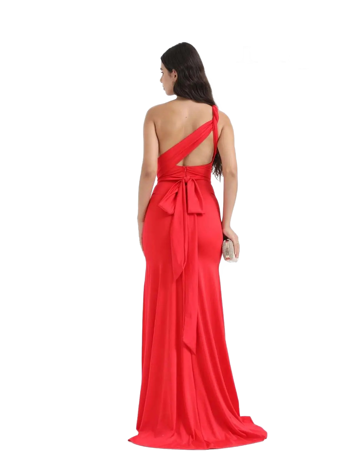 Vestido largo de cóctel con cuello BALI