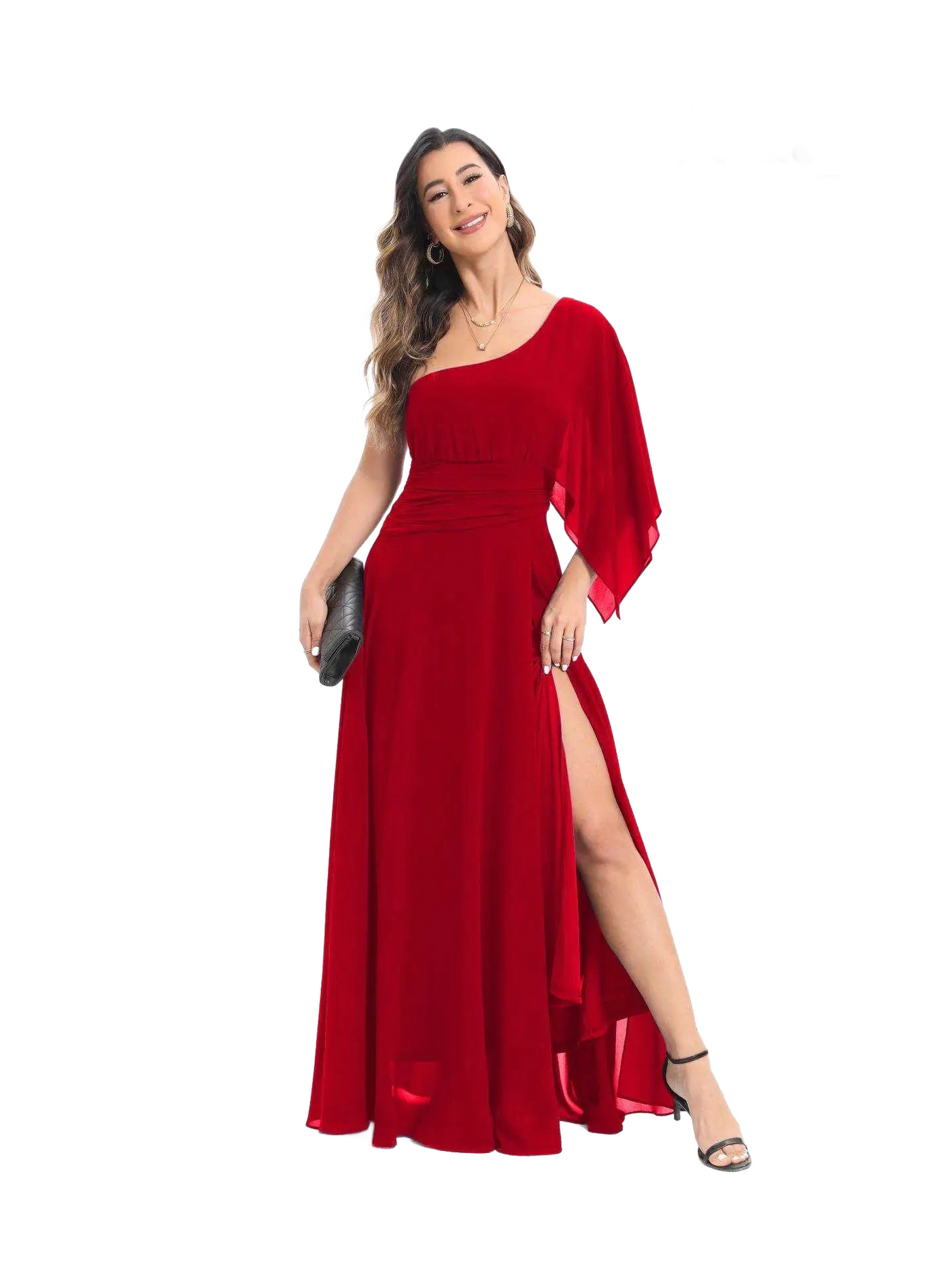 Vestido asimétrico con abertura