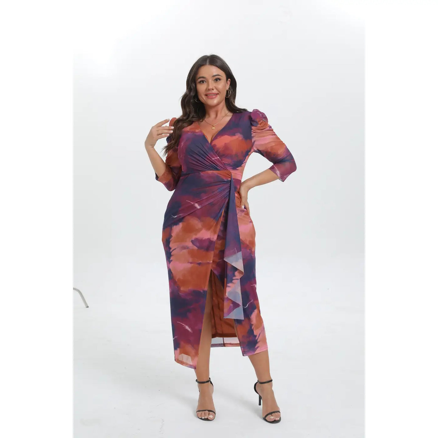 Vestido midi estampado