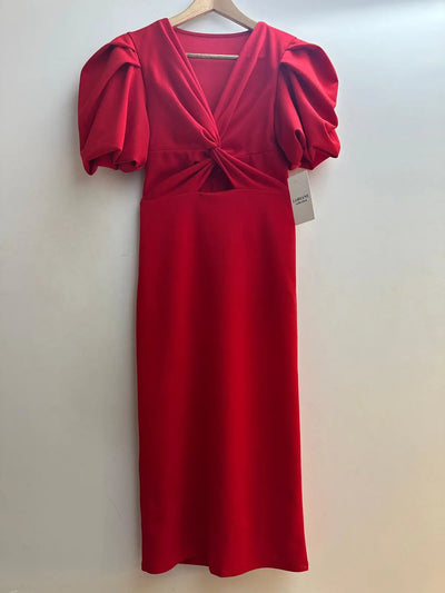 Vestido midi liso