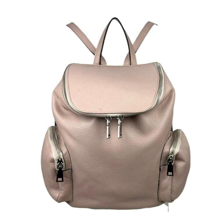 Amplia Mochila de Piel Universitaria con Bolsillos Laterales y Trasero