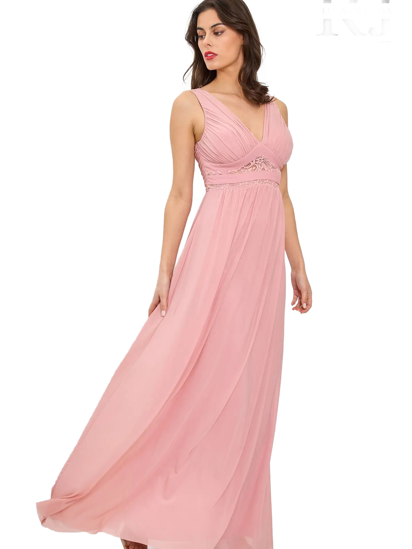 Vestido De Noche largo con escote en V