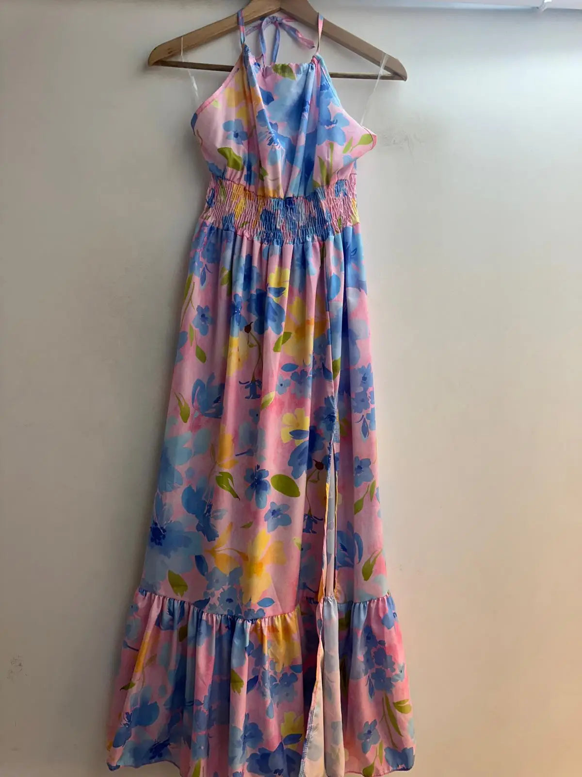 Vestido largo estampado floral