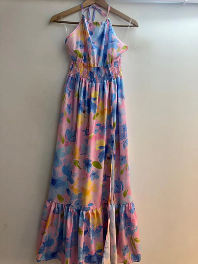 Vestido largo estampado floral