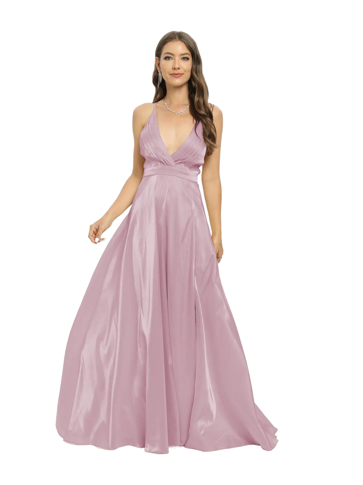 Vestido de noche largo espalda abierta