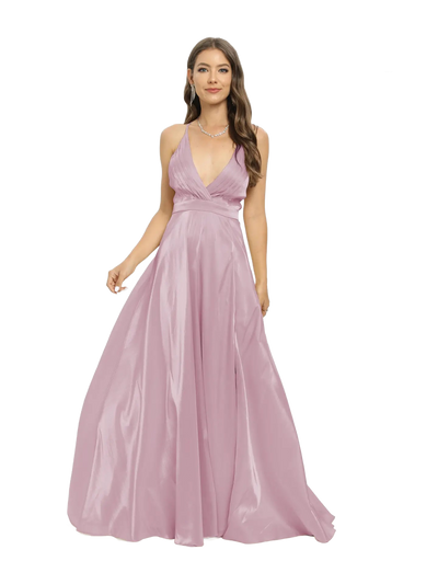 Vestido de noche largo espalda abierta