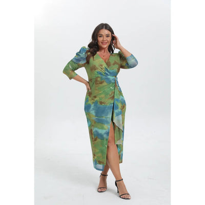 Vestido midi estampado