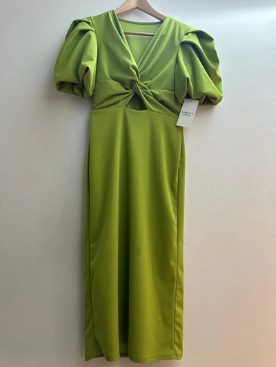 Vestido midi liso