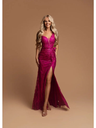 Vestido largo con lentejuelas