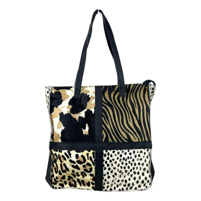 Bolso Shopper de Piel Animal Print con Diseño